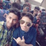 imran hossan and his friend on bus